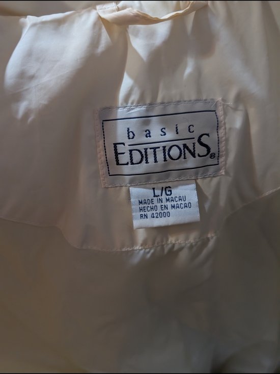 Basic Editions Cream Lightweight Jacket L/G - Picture 5 of 5
